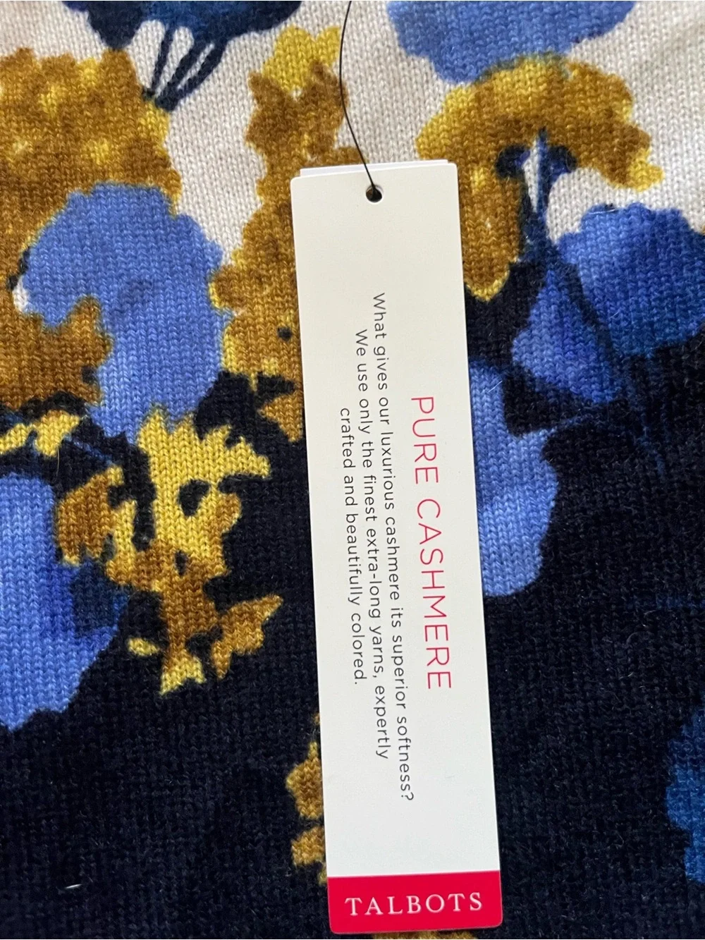 Talbots Audrey Floral Cashmere Sweater NWT - Picture 3 of 5